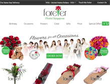 Tablet Screenshot of forever-florist-singapore.com